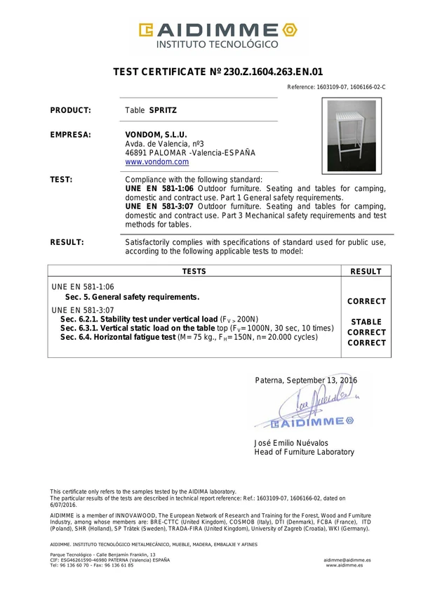 Vorschaubild für die Datei www.vondom.com_imagenes_certificados_56018_UNE EN 581-1-3_CERTIFICATE-SPRITZ-TABLE-VONDOM
