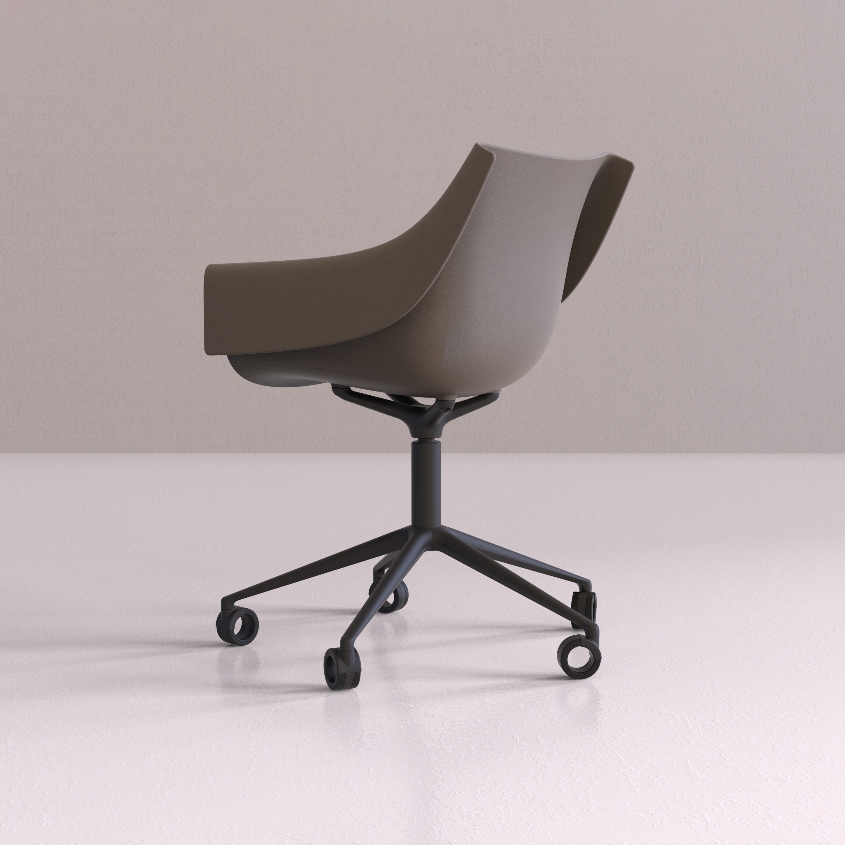 Manta Swivel Caster Armchair