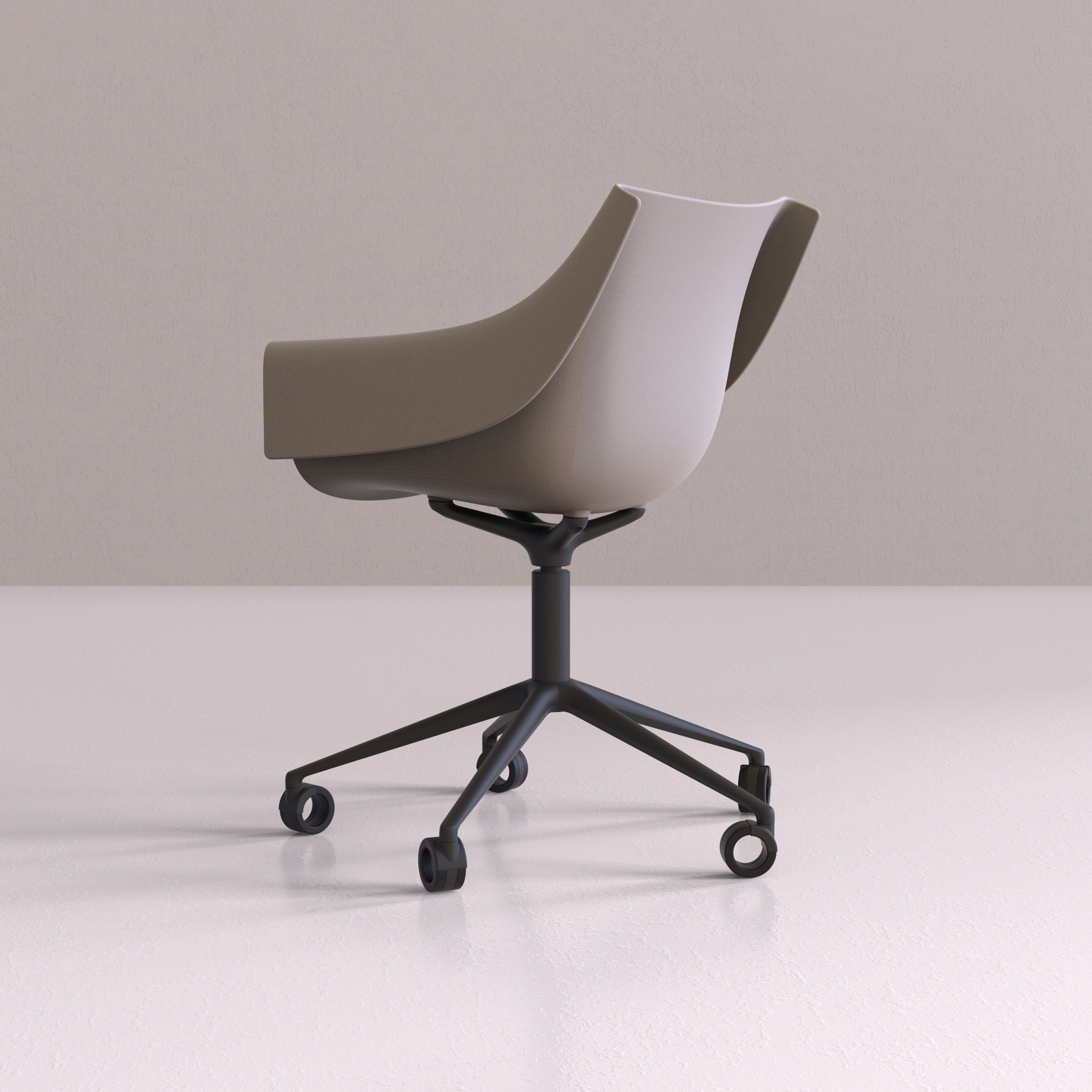 Manta Swivel Caster Armchair