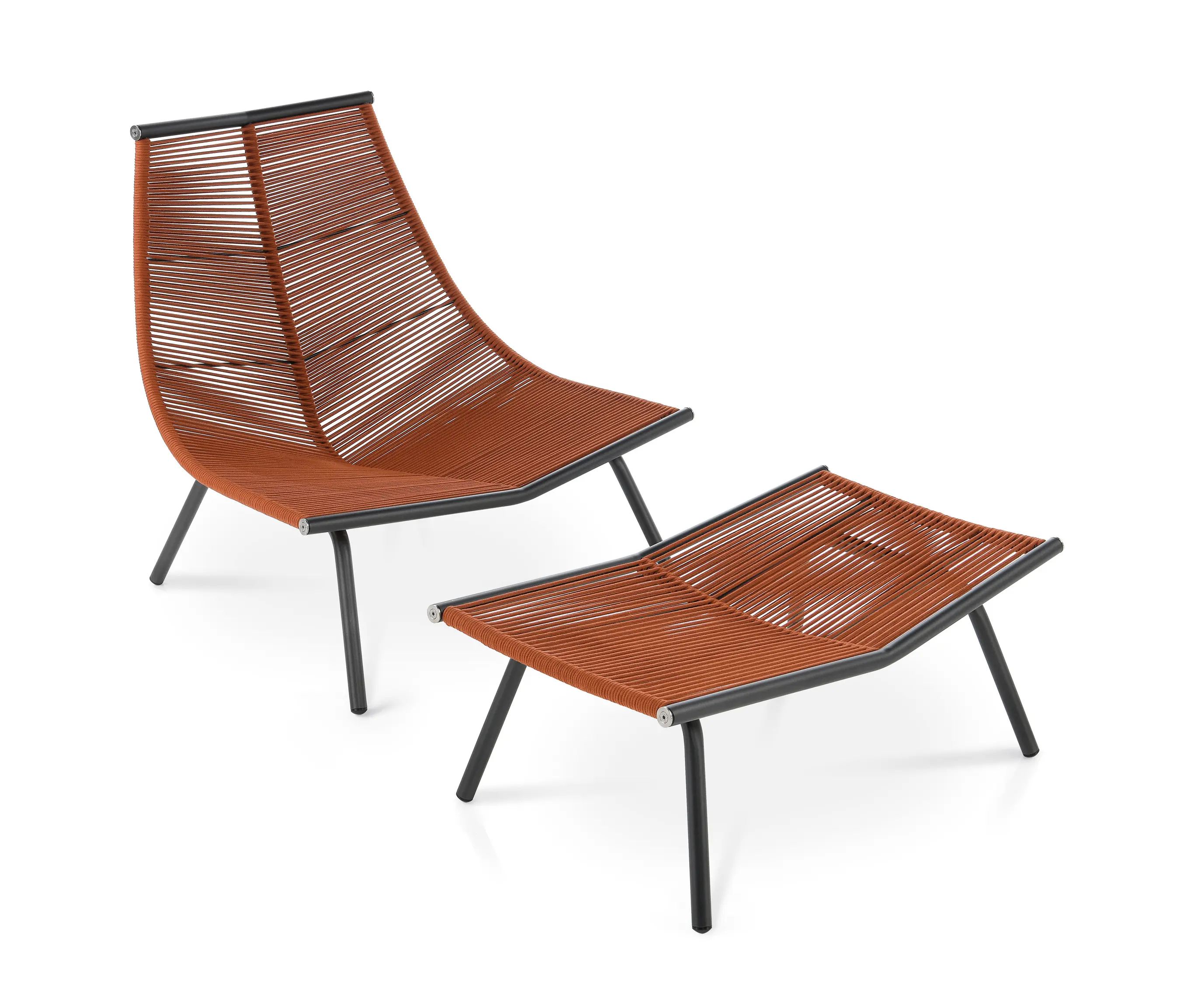 Roda - LAZE 002 High backrest Lounge Chair and LAZE 004 Stool