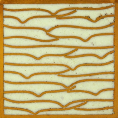 Pleats gold ivory 5x5