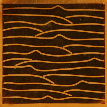 Pleats gold amber 5x5