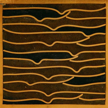 Pleats gold amber black 5x5