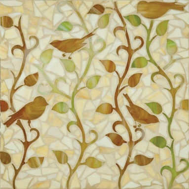 Vine glass mosaic