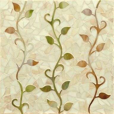 Vine glass mosaic