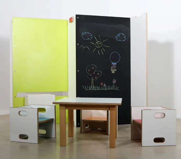 De Breuyn - Partition wall with blackboard DBF-762