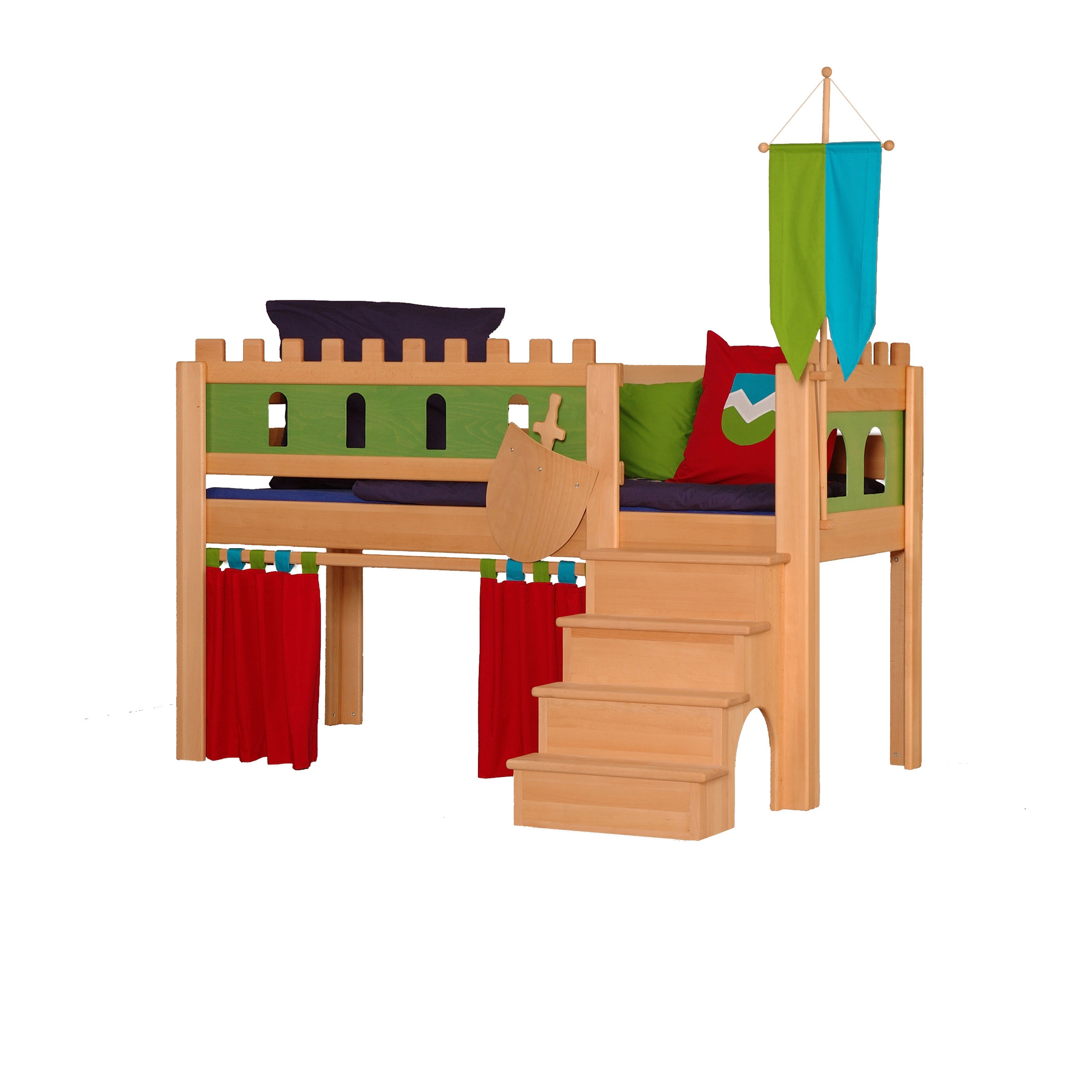Produkt Burg halbhohes Spielbett DBA-208.1 des Herstellers De Breuyn anzeigen