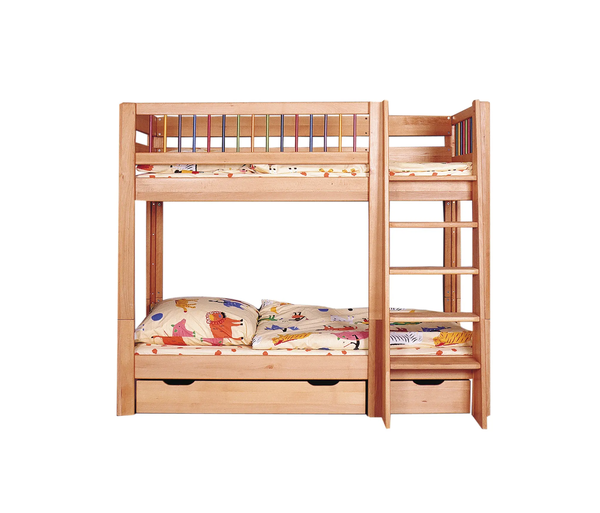 De Breuyn - Kubu bunk bed with both upper and lower railing