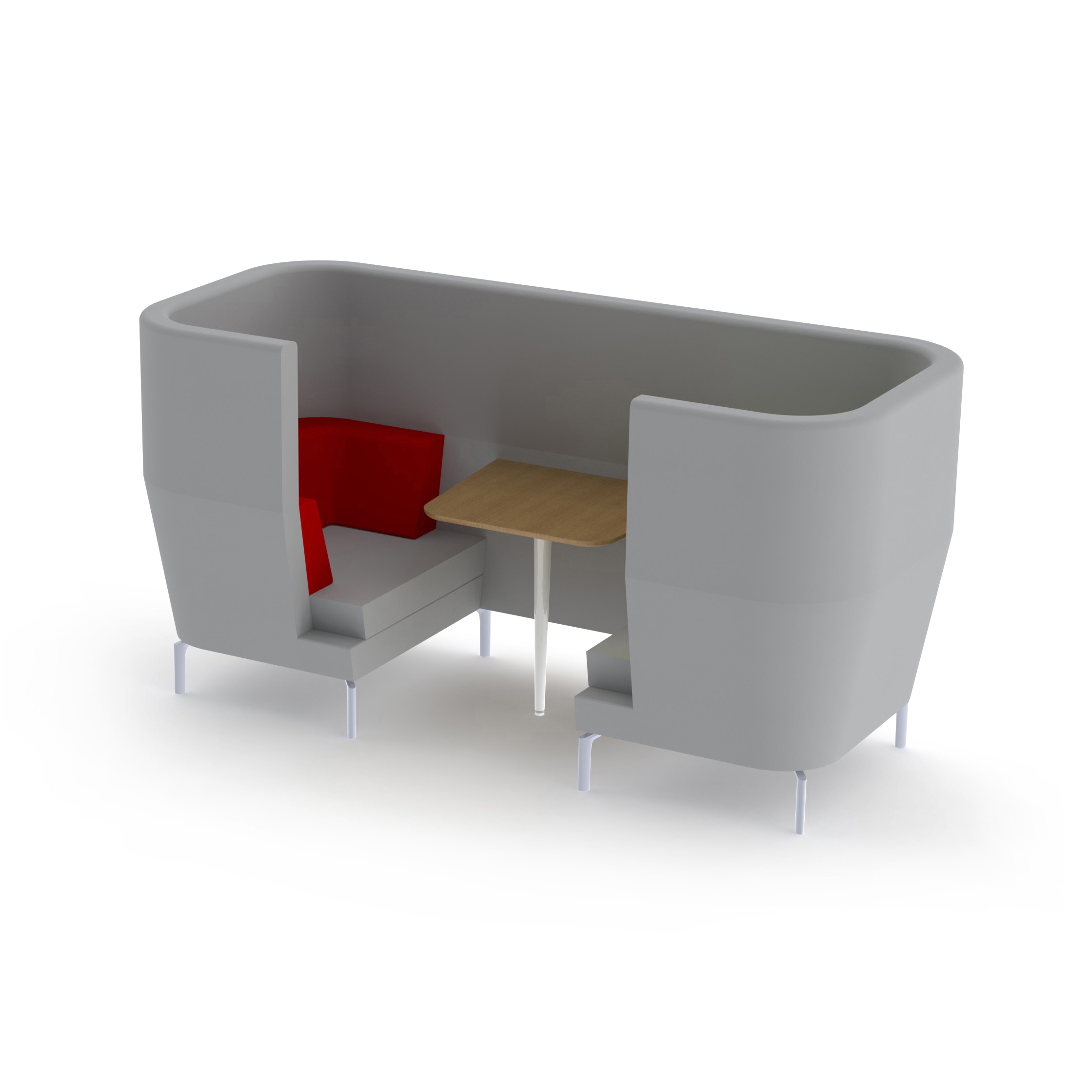 Display product Entente High Back Booth - 2 Person from manufacturer Boss Design