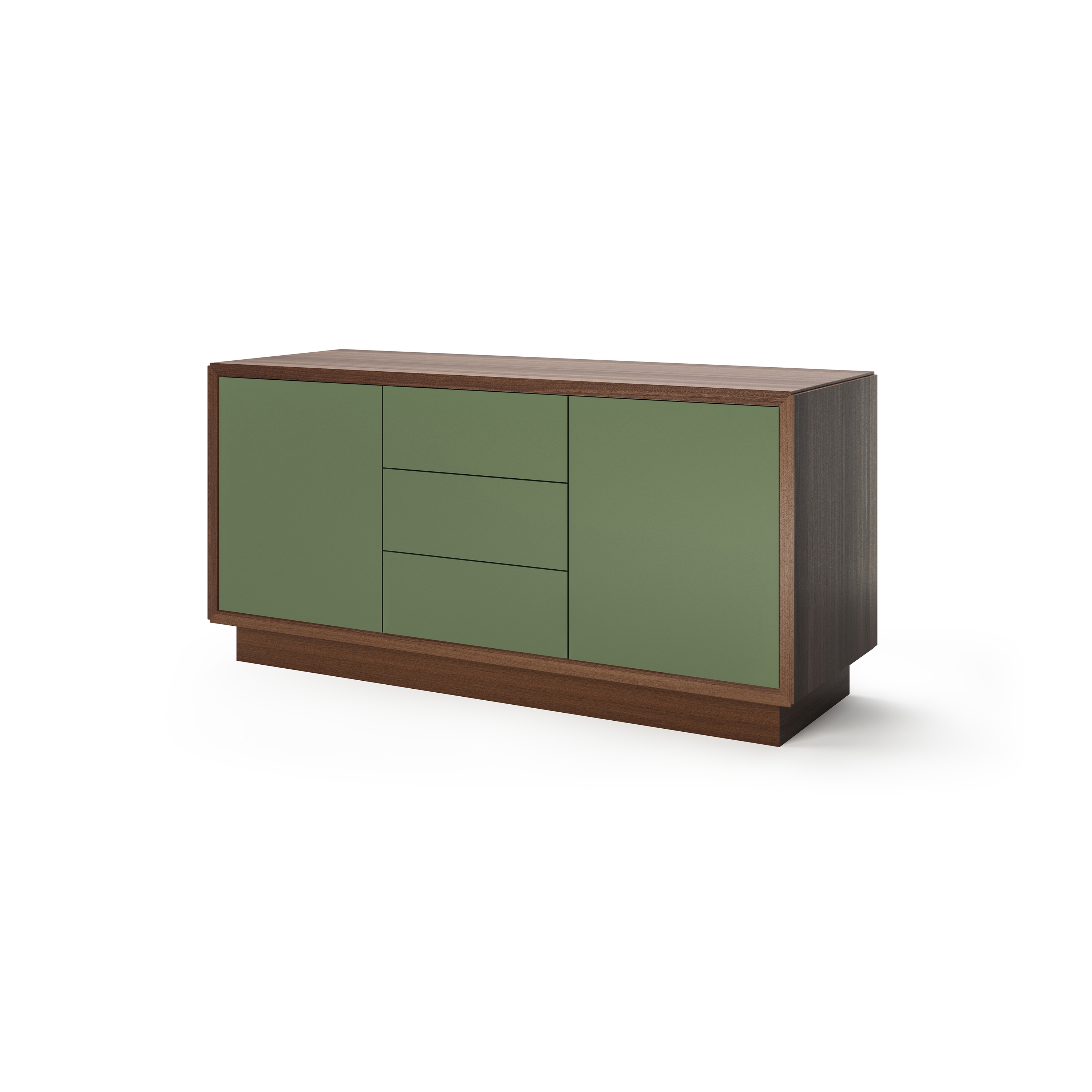 Display product Credenza - 2 door, 3 drawer with plinth base from manufacturer Boss Design