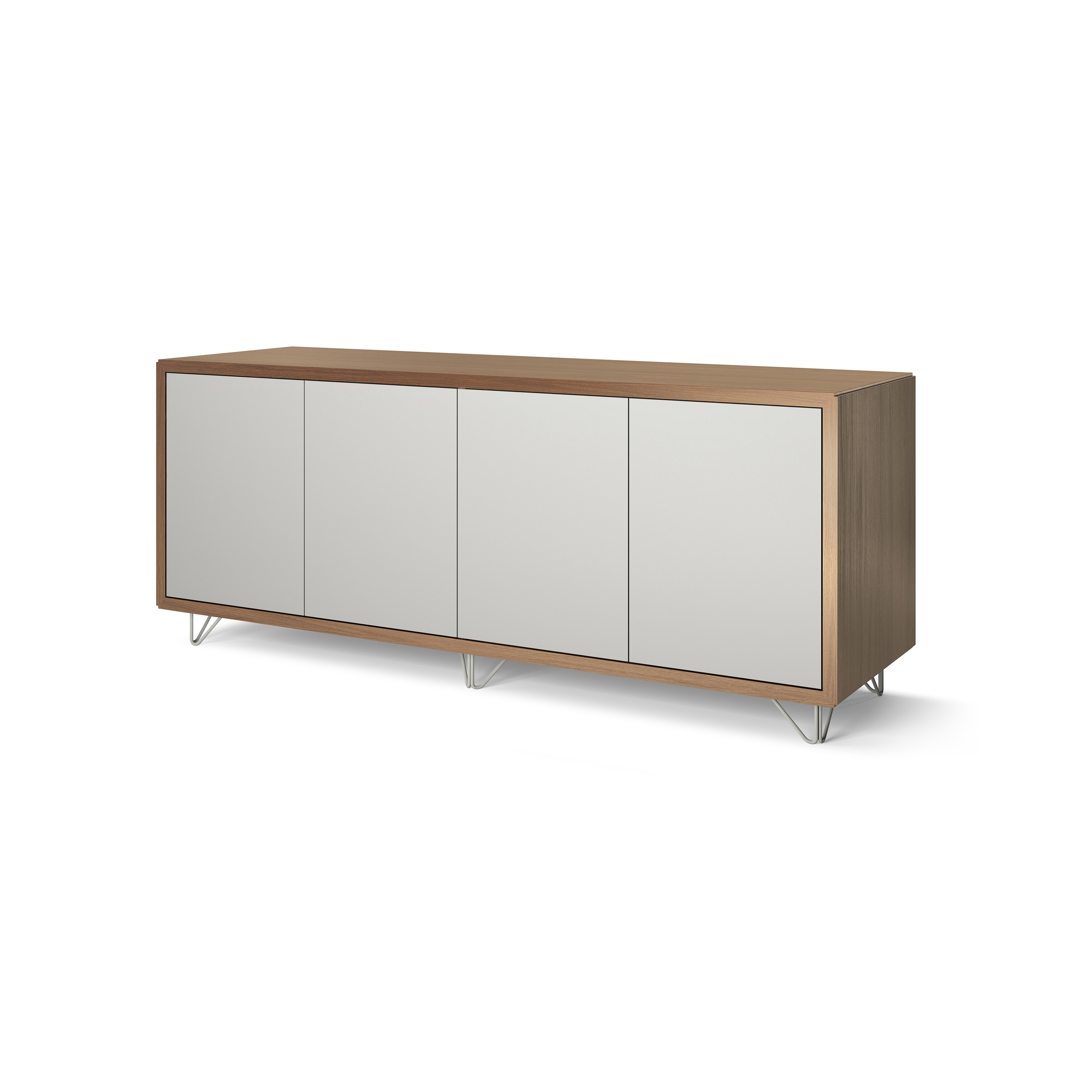 Display product Credenza - 4 door with wire feet from manufacturer Boss Design