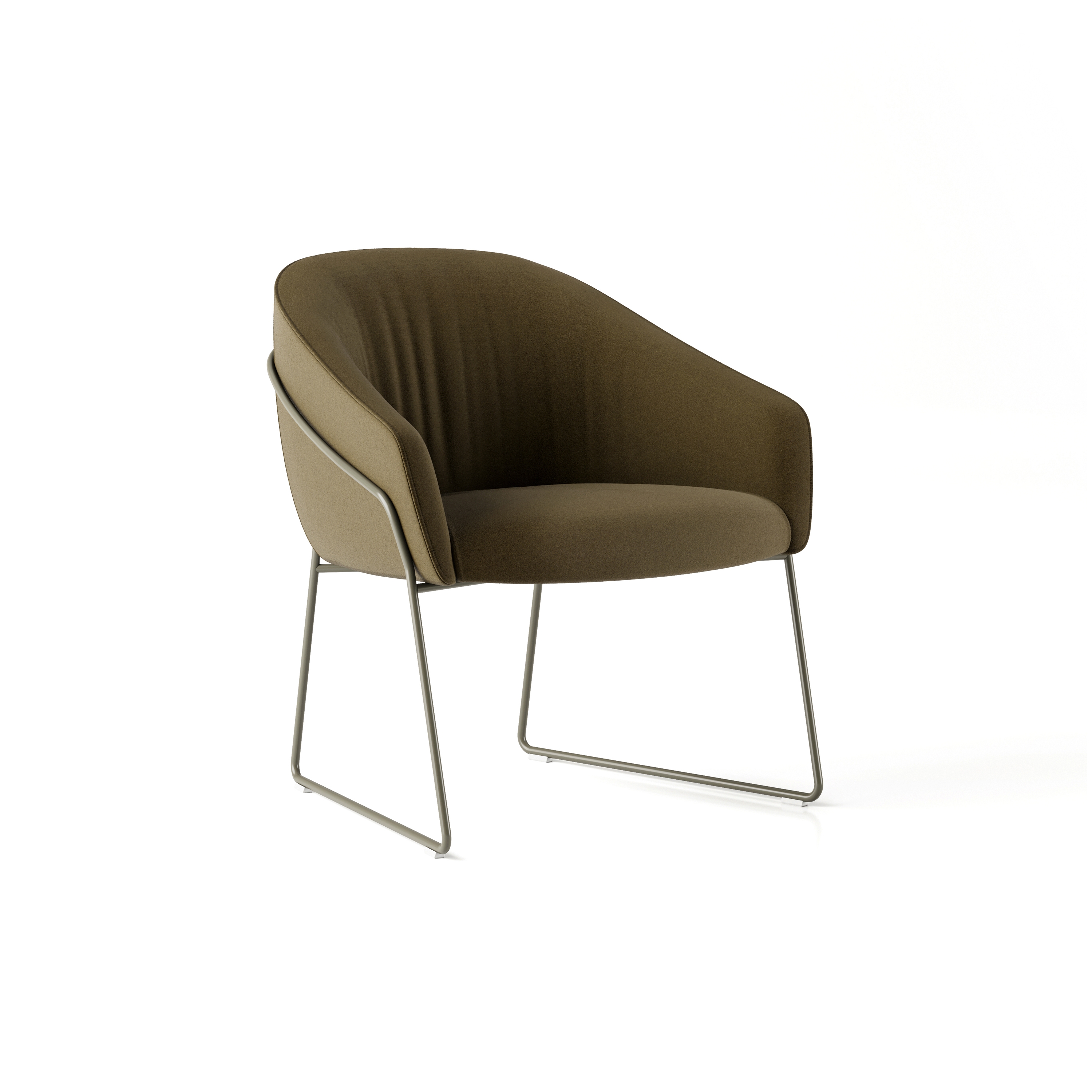 Paloma Lounge Plush Chair - Sled Base