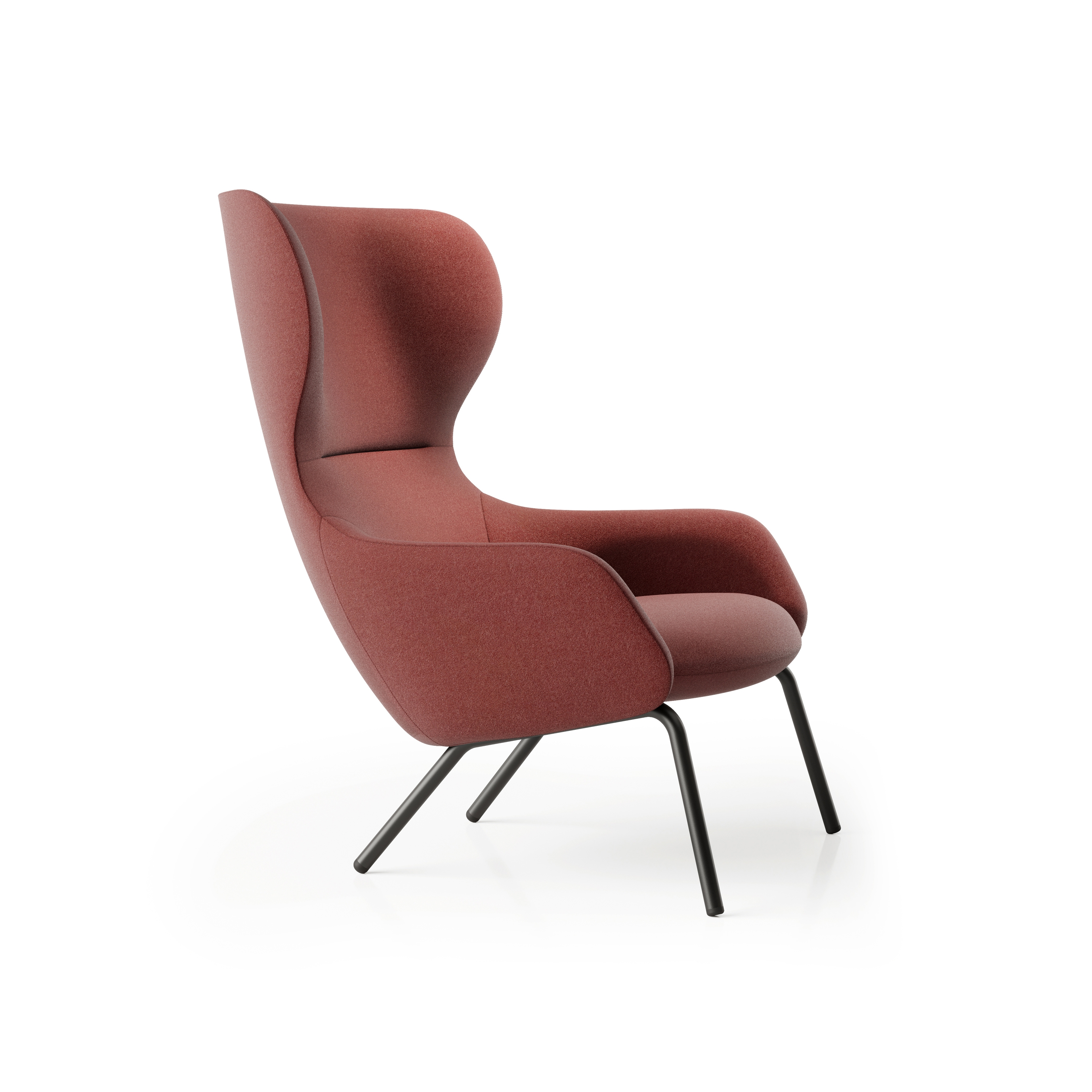 Display product Amelia Wing Chair - Steel 4 Leg from manufacturer Boss Design