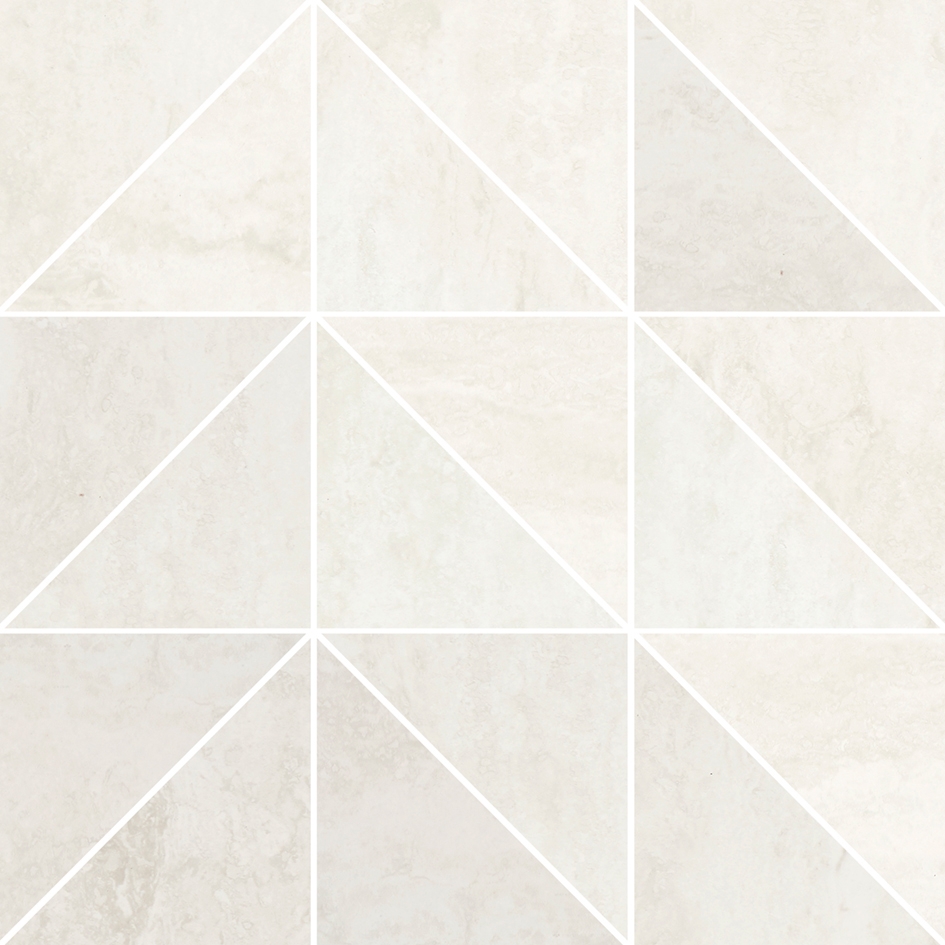 Prestigio Travertino Bianco Mosaico T. Mix