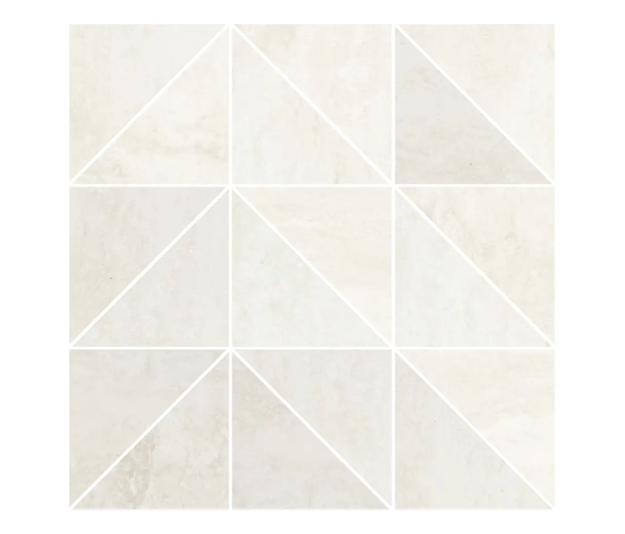 Refin - Prestigio Travertino Bianco Mosaico T. Mix