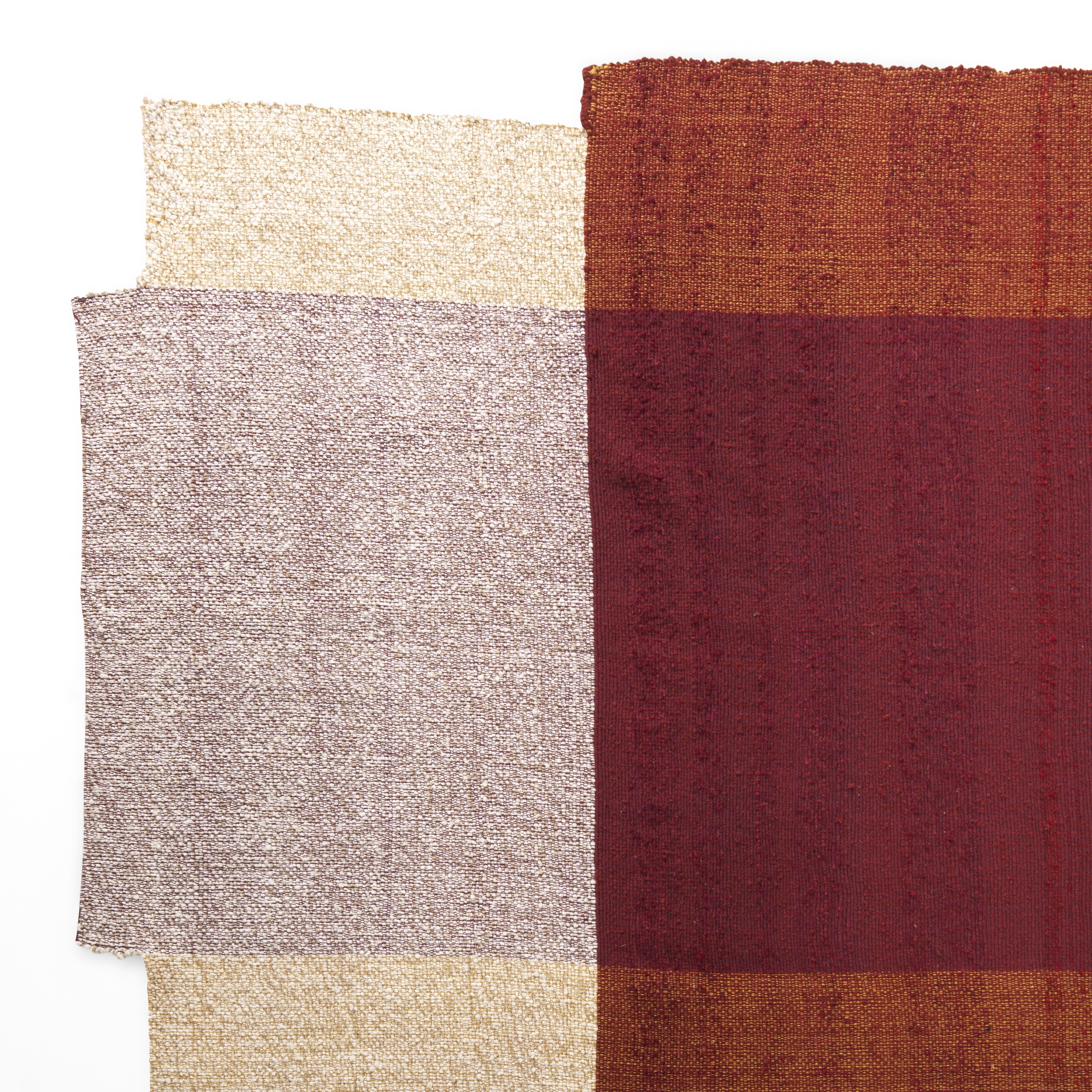 Nobsa | Teppich mittelgroß, rot/ocker/creme