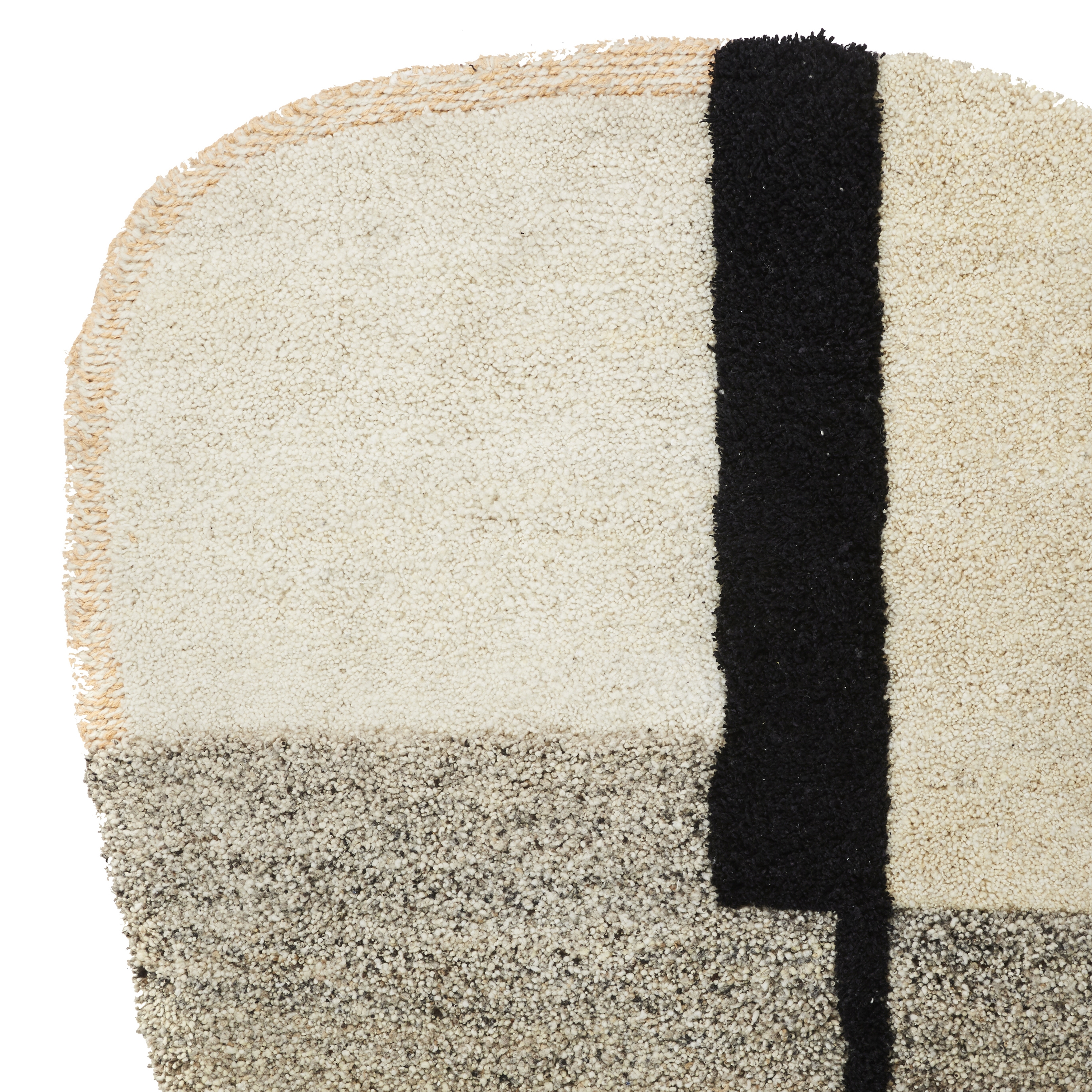 Nudo | Teppich klein, weiss/beige/rosa
