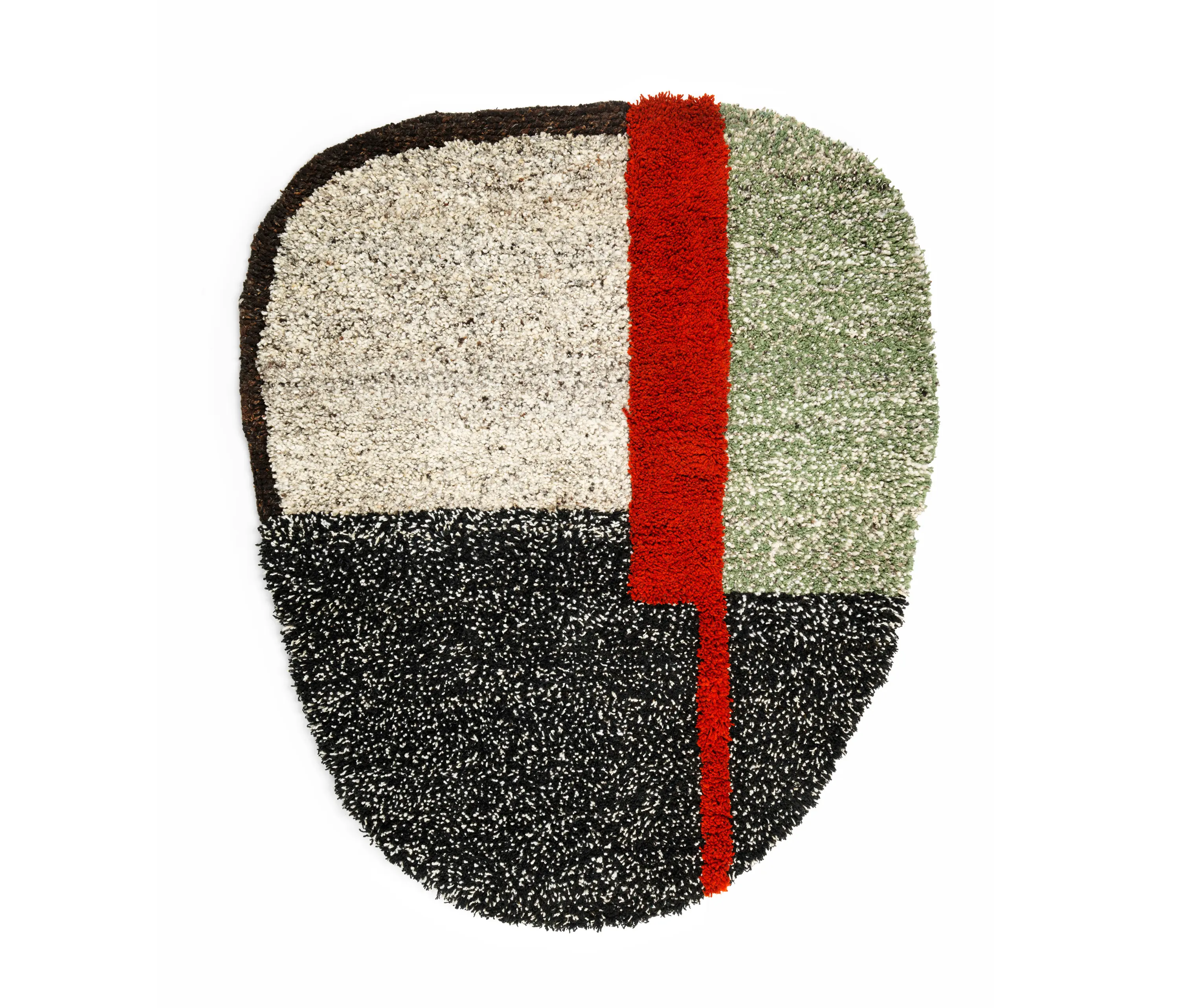 Ames - Nudo | Teppich klein, grau/grün/schwarz