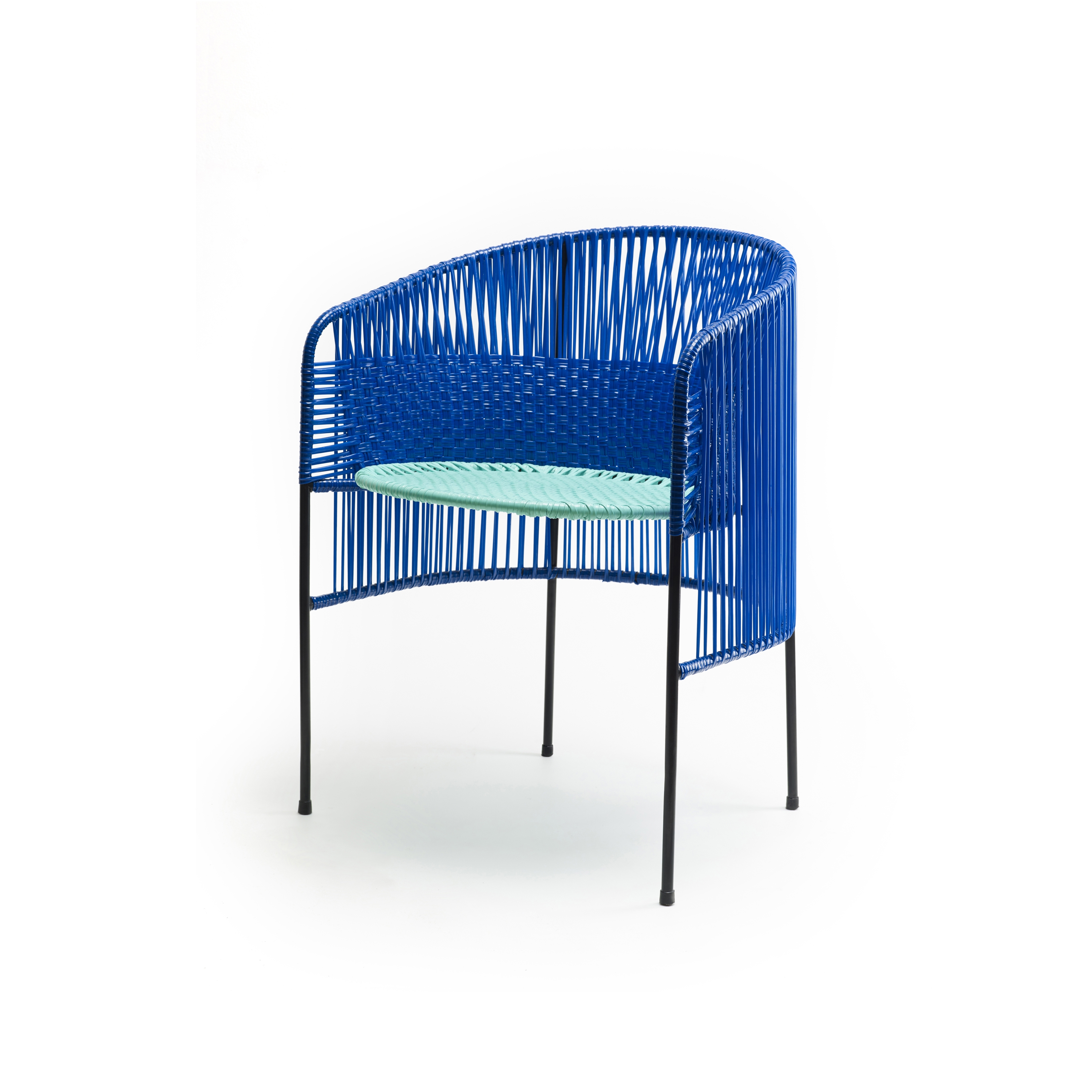 Caribe | dining chair, blue/mint/black