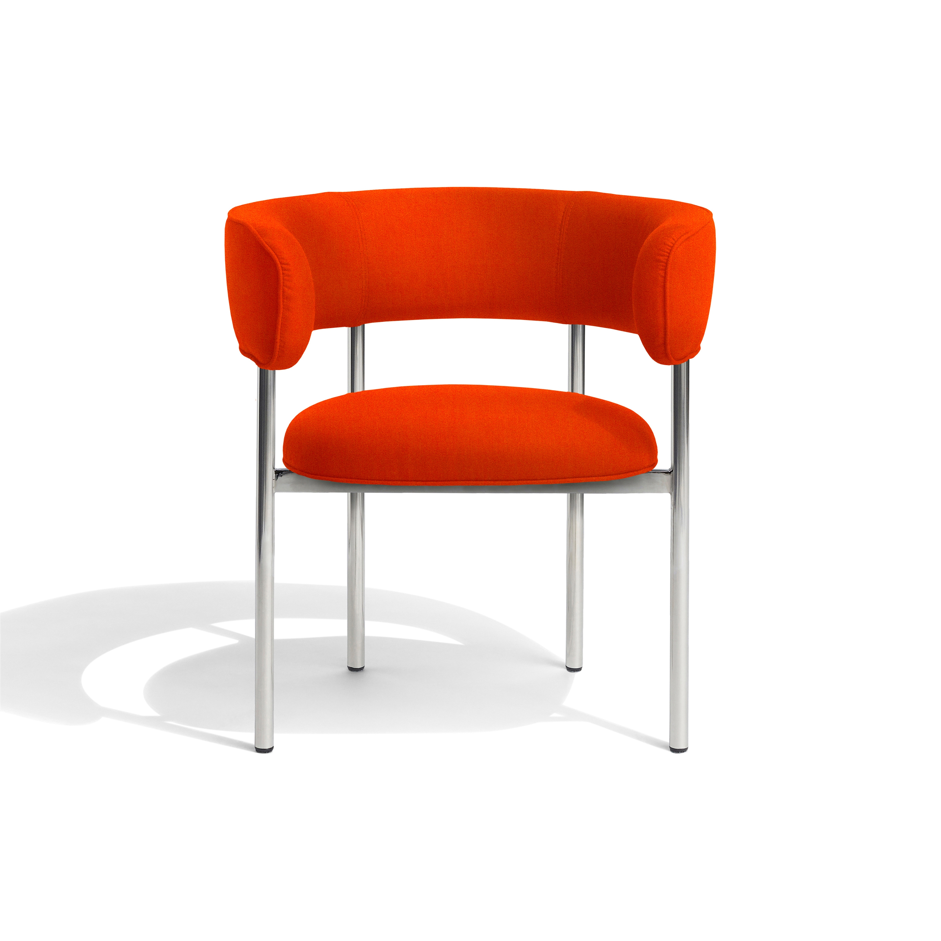 Display product Font regular dining armchair | red orange from manufacturer møbel copenhagen