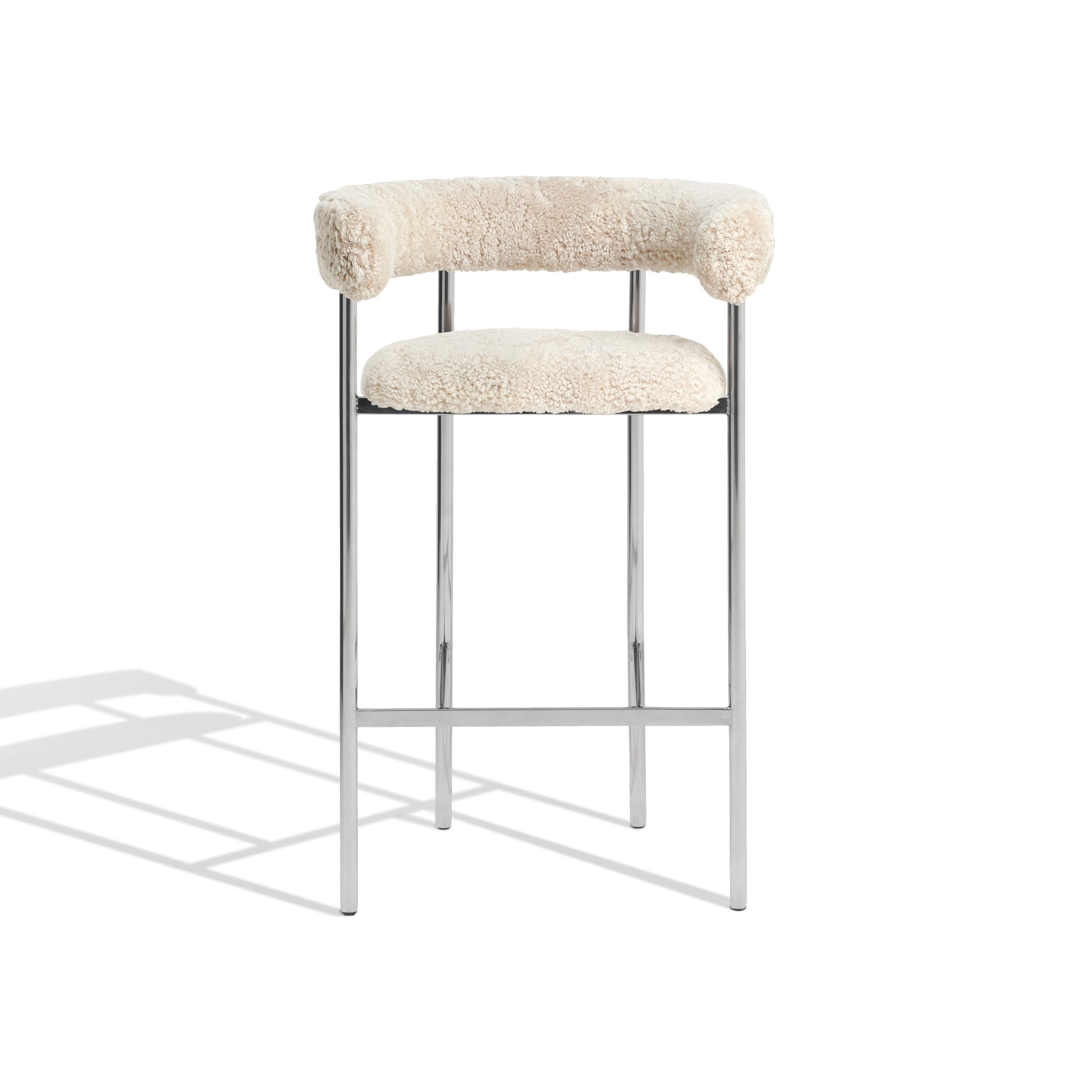 Display product Font bar armstool | oyster sheepskin from manufacturer møbel copenhagen