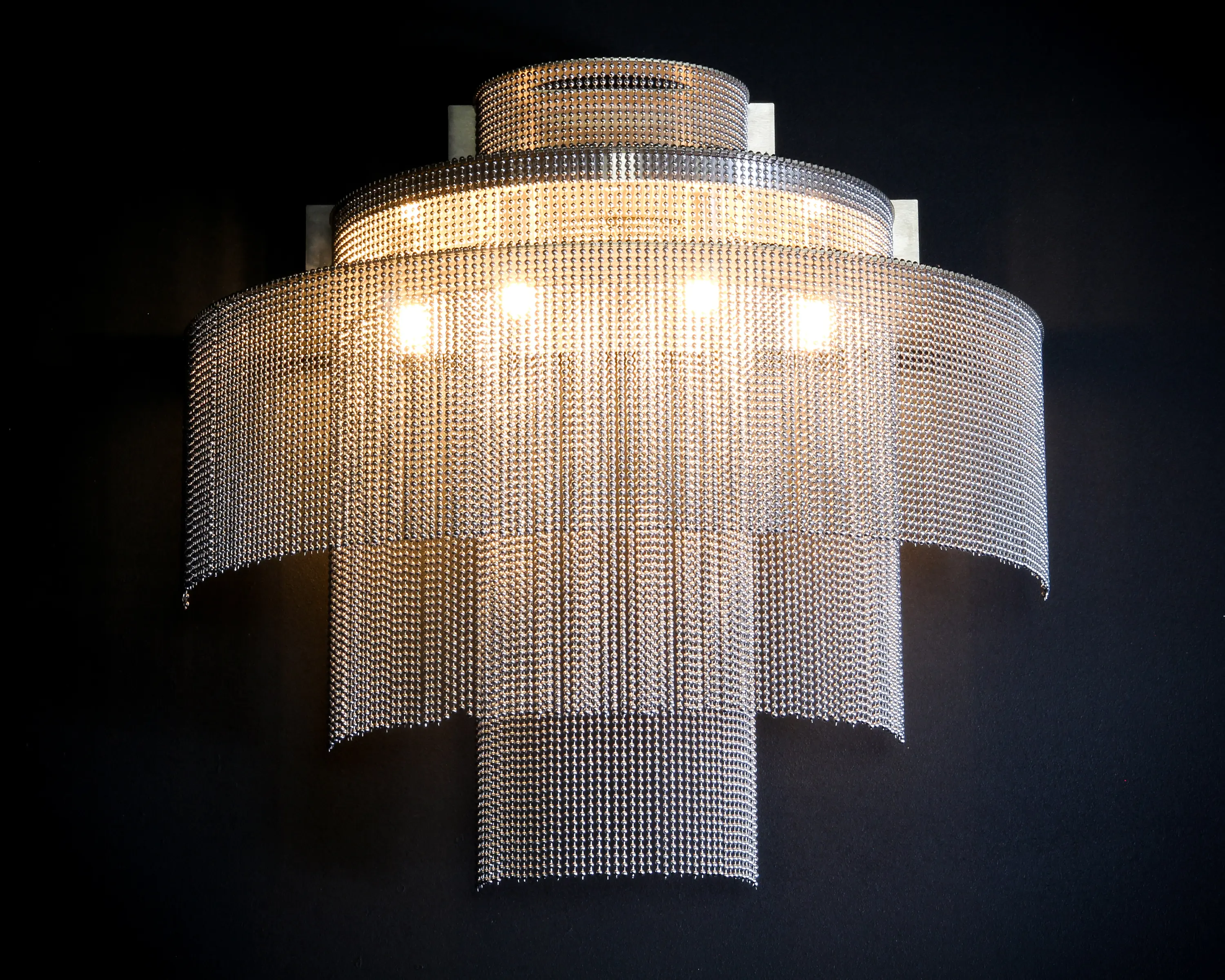 Willowlamp - 3-Tier - 500mmD - Wall Sconce (Half)