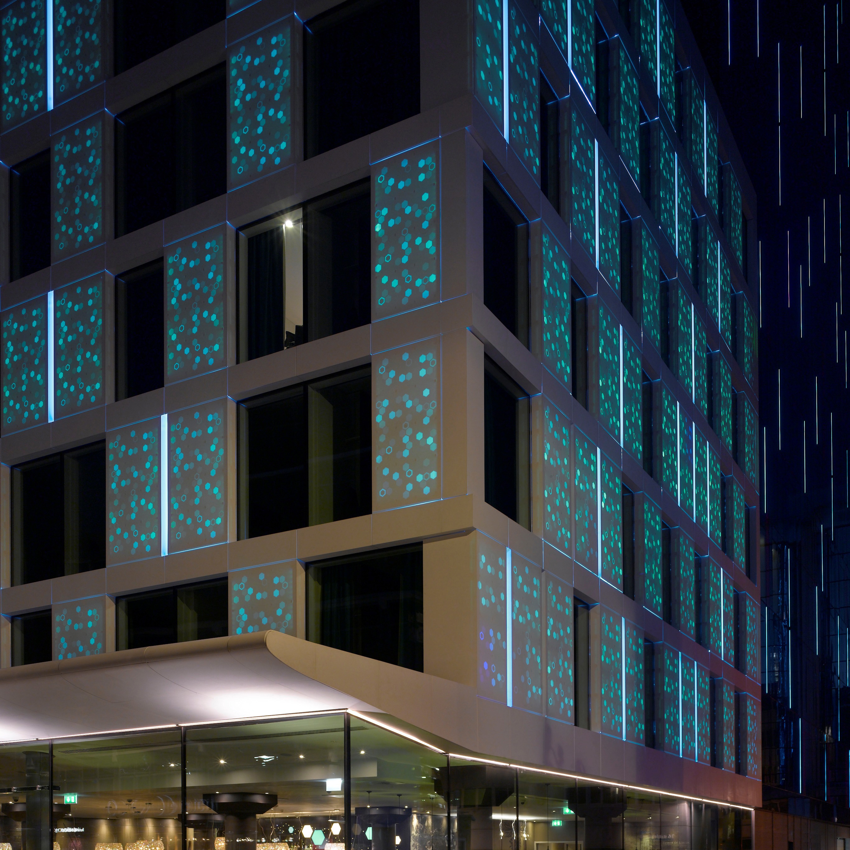 Display product Corian® | Exterior Façade Motel One London from manufacturer Rosskopf + Partner