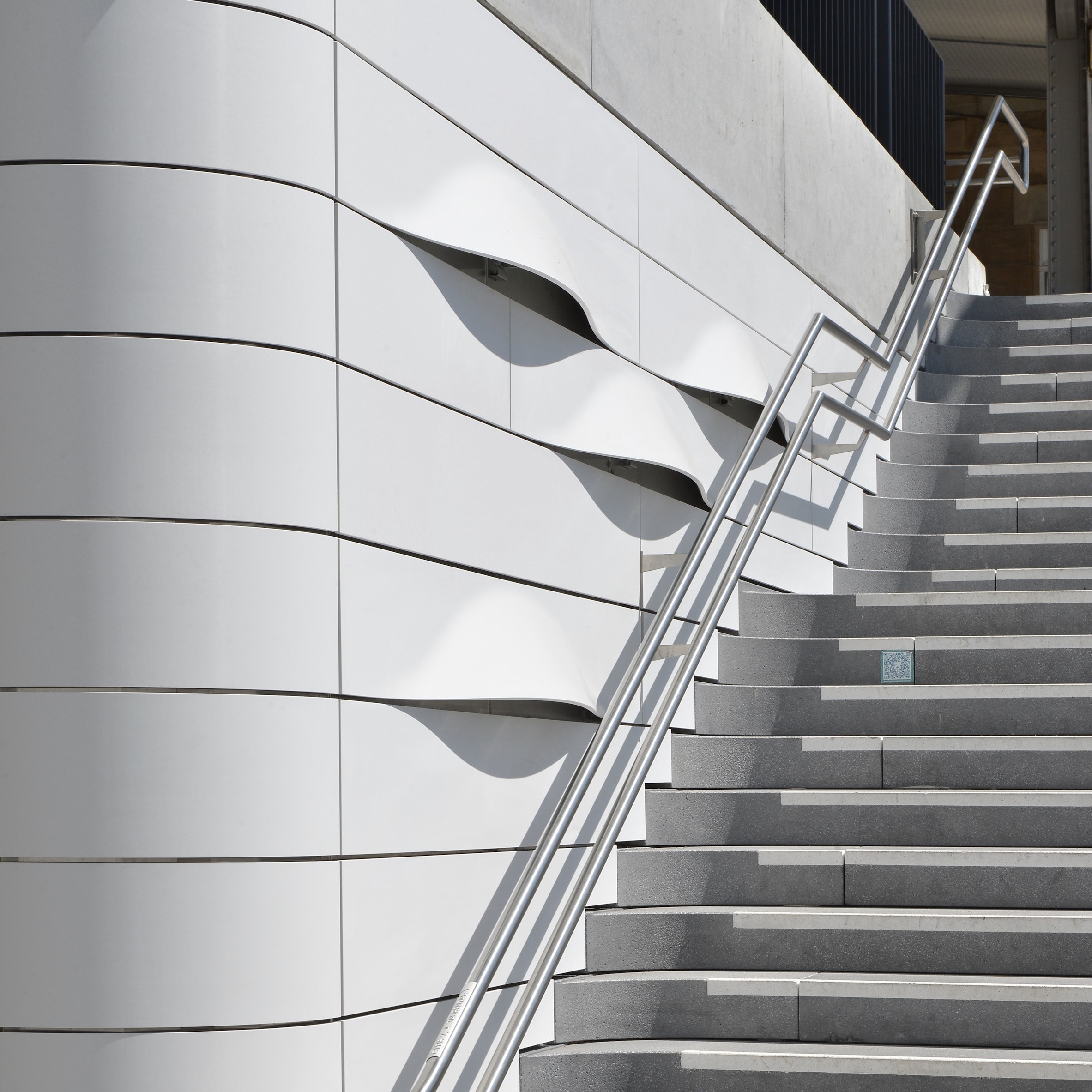 Display product HI-MACS® | Facade for the Train Station in Schwaebisch Gmuend from manufacturer Rosskopf + Partner
