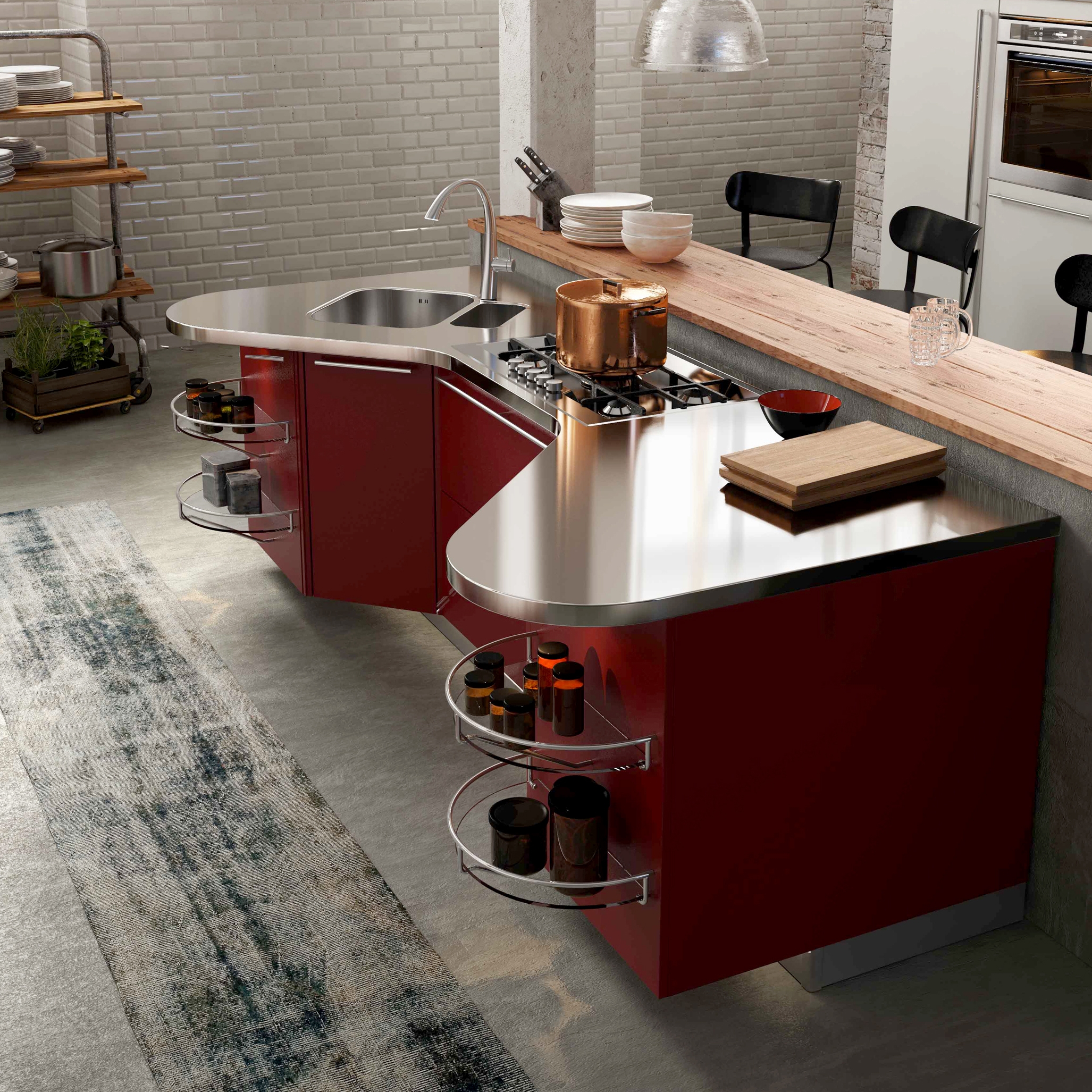 Mostra il prodotto Skyline 2.0 rosso bourgogne del produttore Snaidero