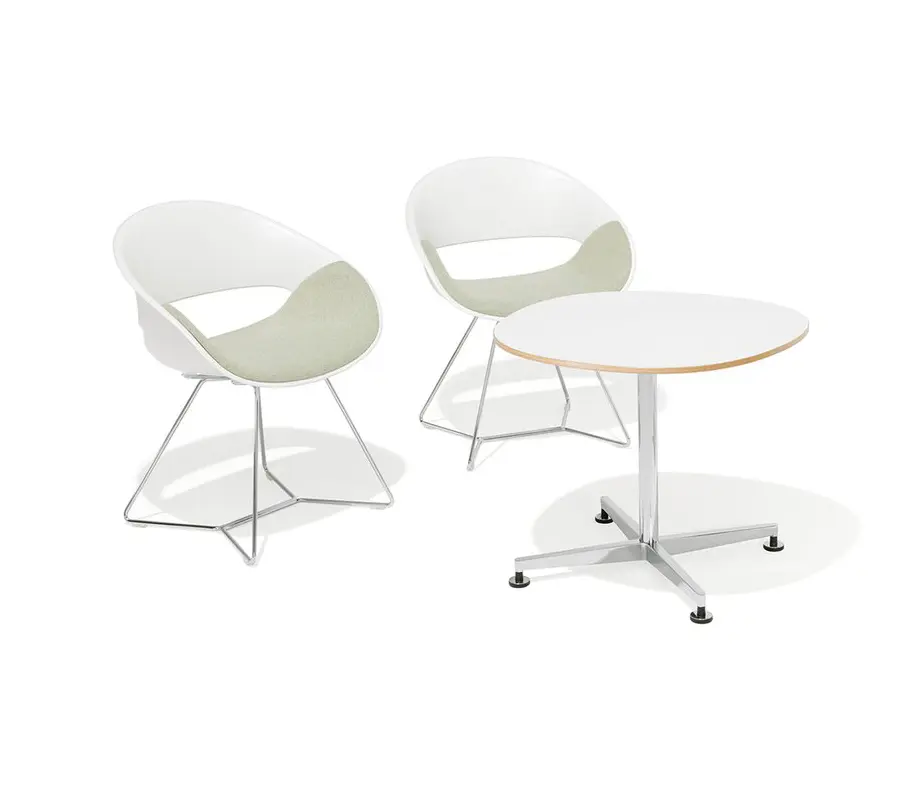 Kusch+Co - san_siro pebble-shaped/round table with metal frame