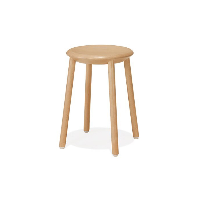 Display product Creva Stool on 4 wooden legs from manufacturer Kusch+Co