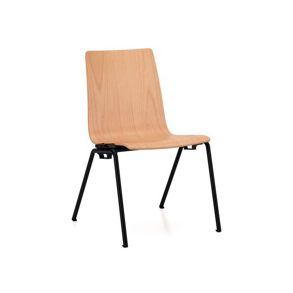 Mostra il prodotto beWise chair on four metal legs, plywood shell del produttore Kusch+Co