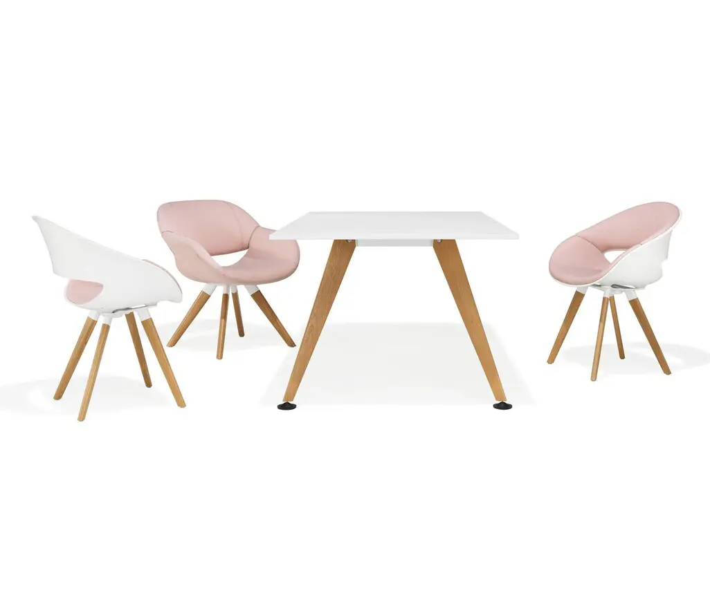 Kusch+Co - Comta rectangular table with wooden legs