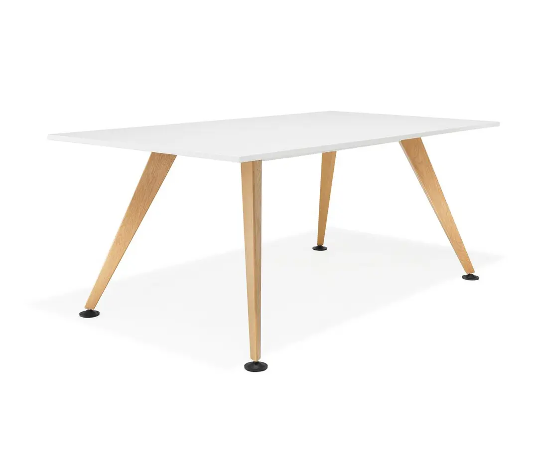 Kusch+Co - Comta rectangular table with wooden legs