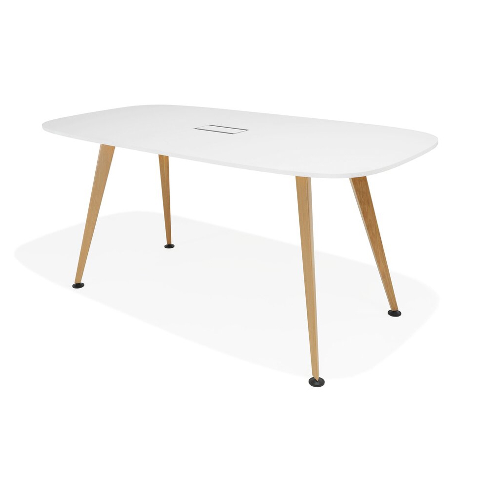 Display product Comta stadium-shaped bar table with wooden legs from manufacturer Kusch+Co