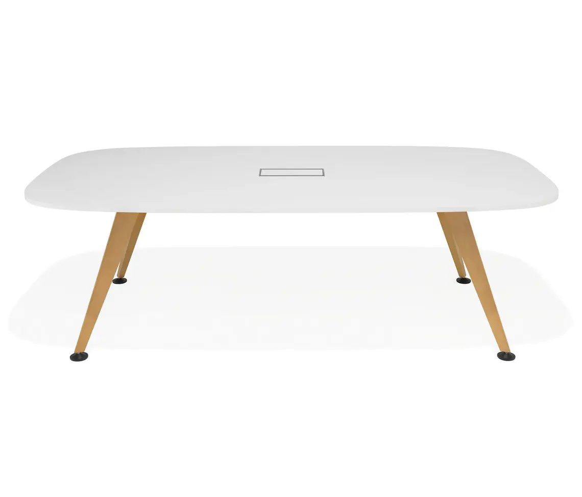 Kusch+Co - Comta stadium-shaped table with wooden legs