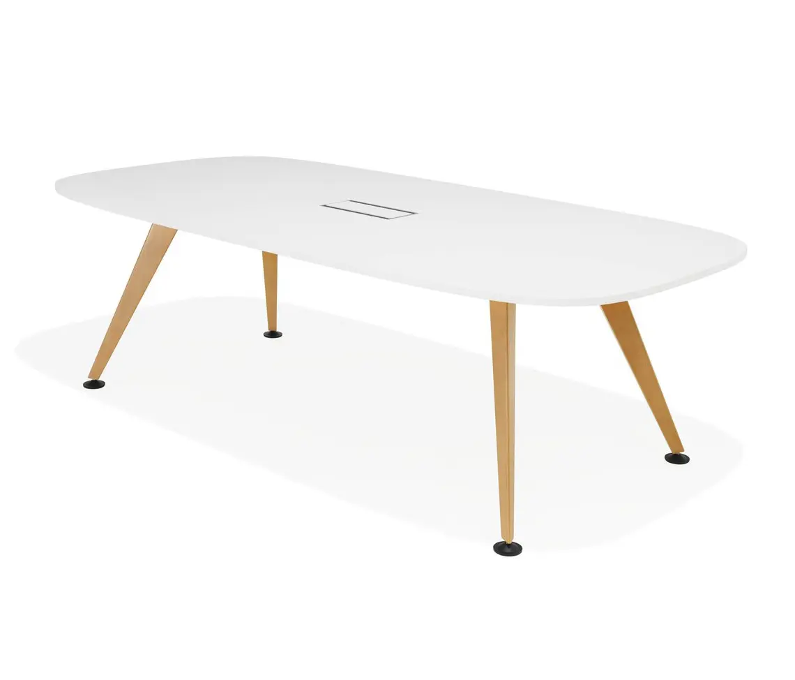 Kusch+Co - Comta stadium-shaped table with wooden legs