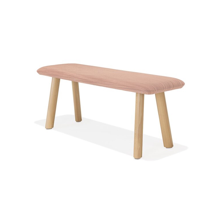 Creva Bench on 4 wooden legs