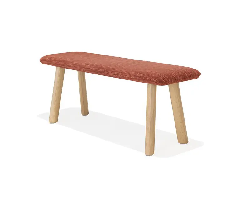 Kusch+Co - Creva Bench on 4 wooden legs