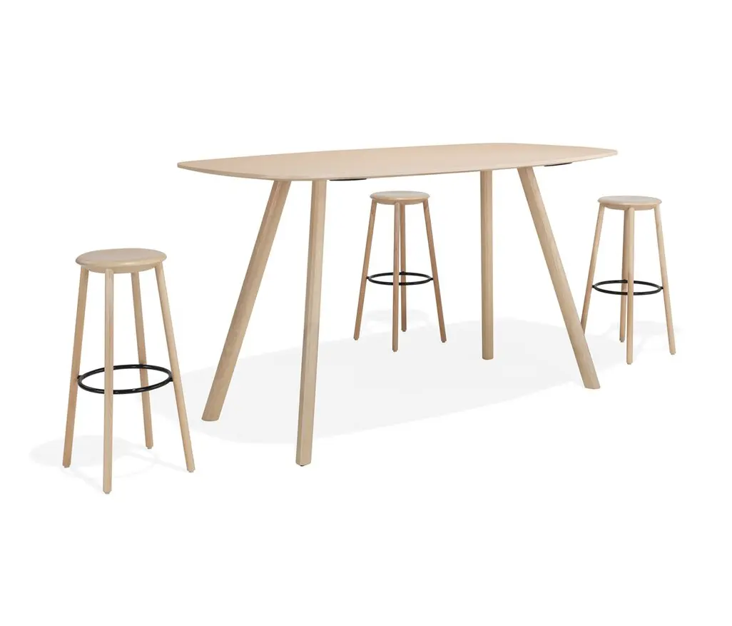 Kusch+Co - Creva curved rectangle bar table, without or with top joint