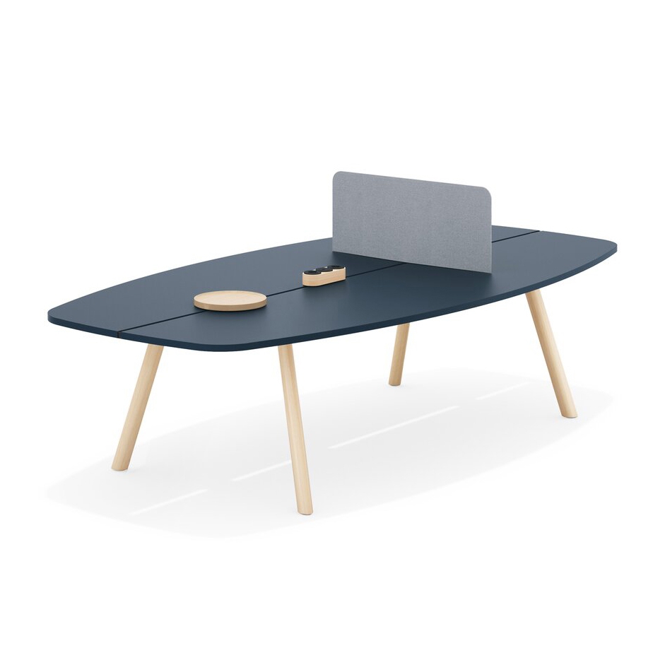 Mostra il prodotto Creva curved rectangle table, without or with top joint del produttore Kusch+Co