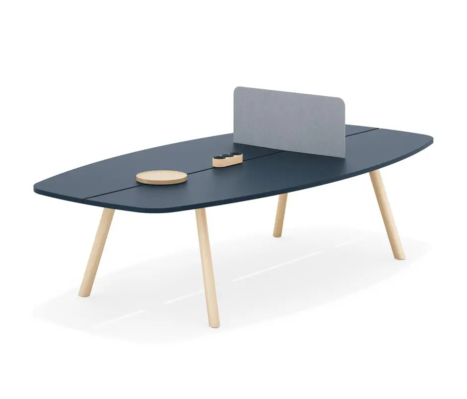 Kusch+Co - Creva curved rectangle table, without or with top joint