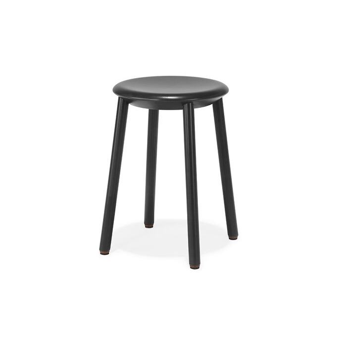 Creva Stool on 4 wooden legs
