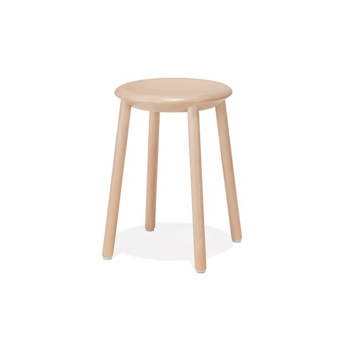 Creva Stool on 4 wooden legs