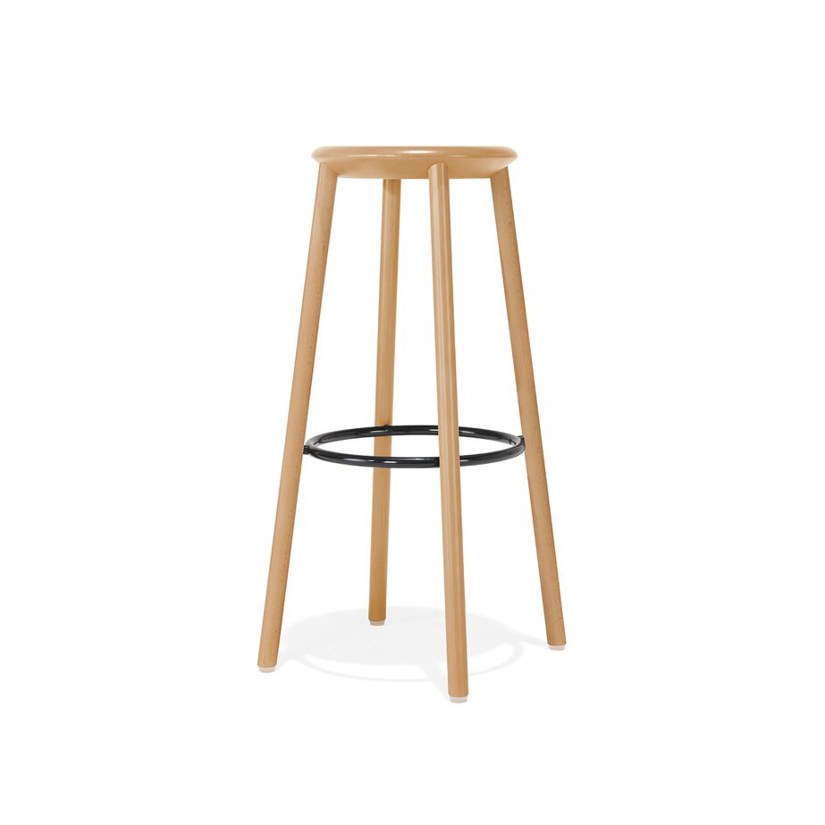 Display product Creva Stool on 4 wooden legs from manufacturer Kusch+Co