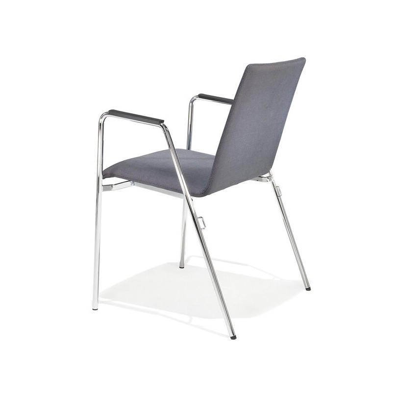 Display product Duo chair on 4 metal legs, integrated frame linking from manufacturer Kusch+Co