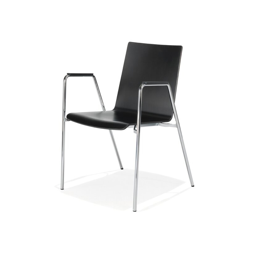 Display product Duo chair on 4 metal legs, integrated frame linking from manufacturer Kusch+Co