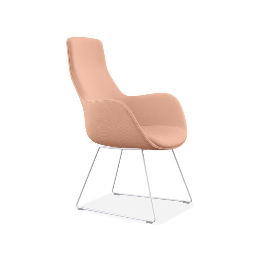 Lupino armchair metal sled base