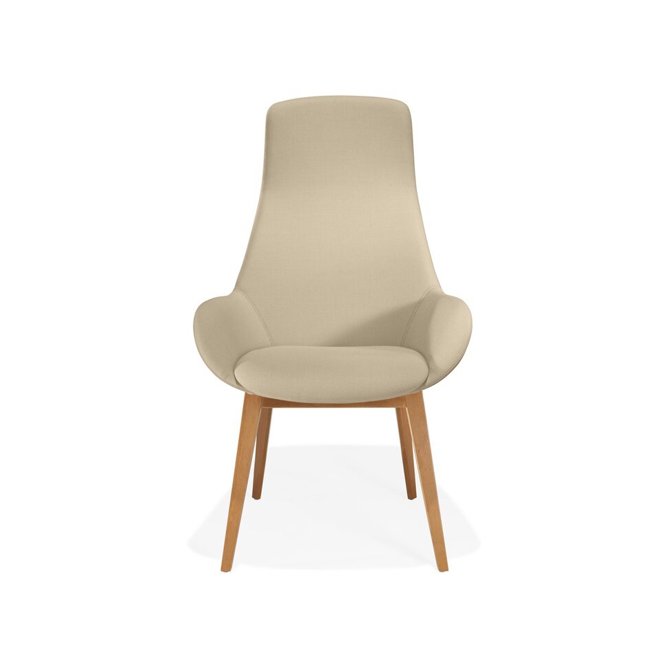 Display product Lupino armchair wooden four-legged frame from manufacturer Kusch+Co