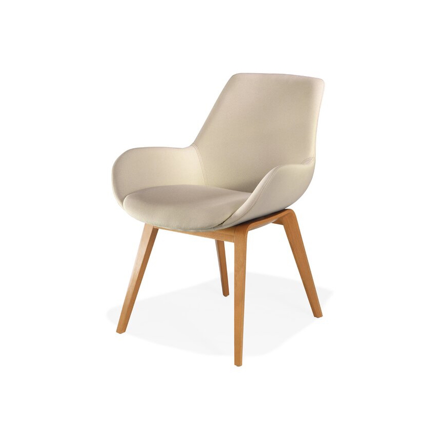 Lupino armchair wooden four-legged frame